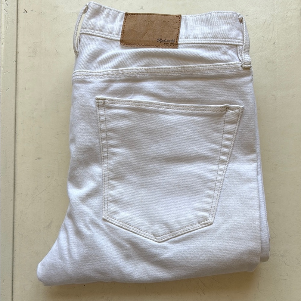 Madewell White Straight Leg Jeans Classic Style